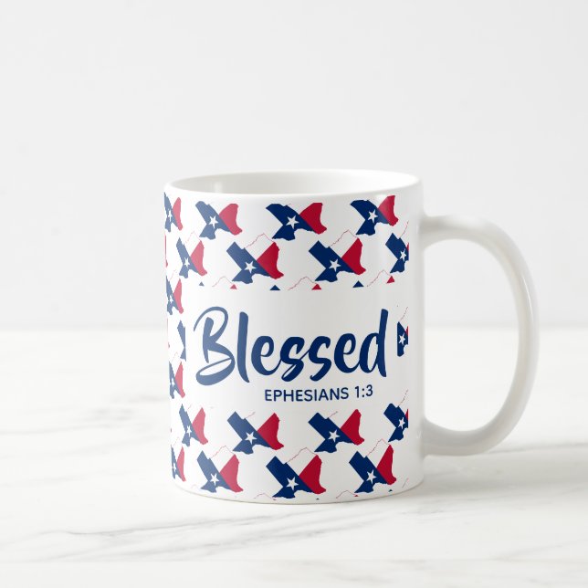Mug TEXAS USA Christian Blessed Scripture (Droite)