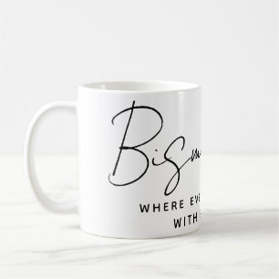 Mug Texte arabe personnalisé moderne Bismillah noir