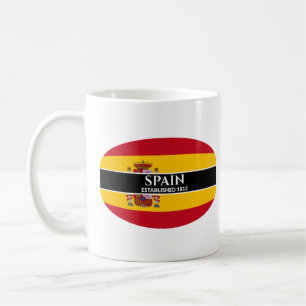 Mug Texte Blanc Espagne Fondé Drapeau 1812