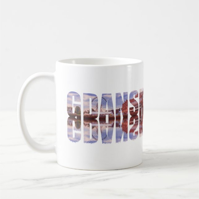 Mug Texte de Gdansk avec vue sur la vieille ville avec (Gauche)