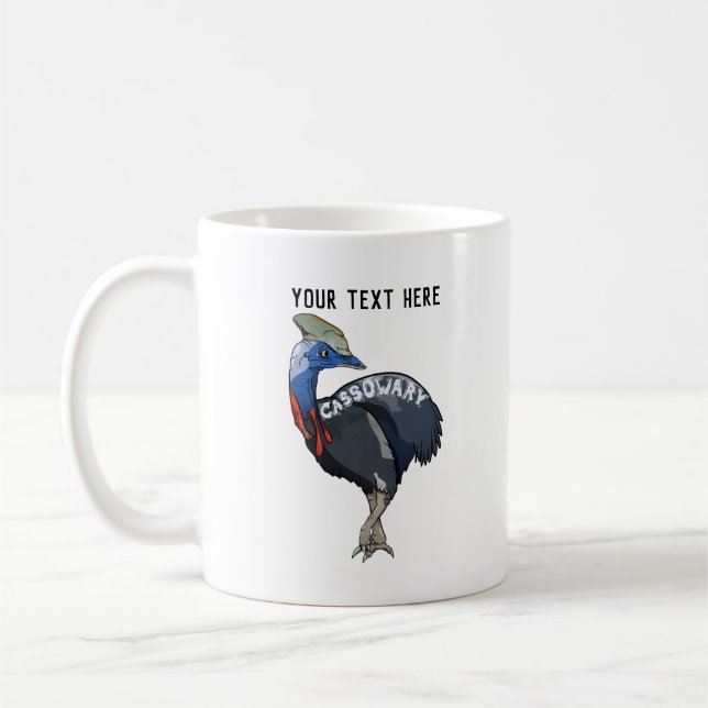 Mug texte de la dent de couleur cassowary (Gauche)