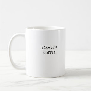 Mug Texte de la machine à écrire vintage Noir et bla