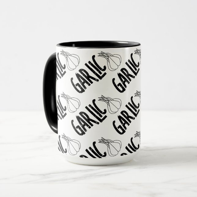 Mug Texte de l'ail (Devant gauche)