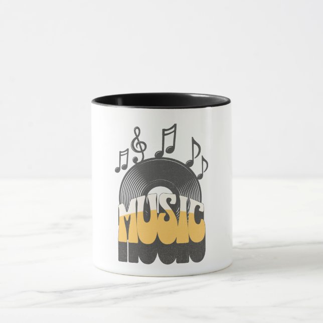 Mug Texte de musique avec enregistrement vinyle (Centre)