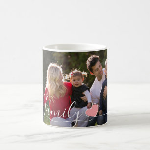 Mug Texte de superposition blanche au coeur de la fami