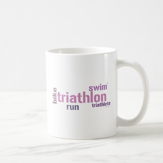 Mug Texte de triathlon (Droite)