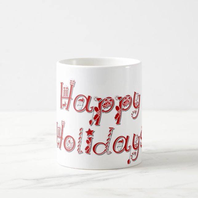 Mug Texte décoré Joyeuses Fêtes (Centre)