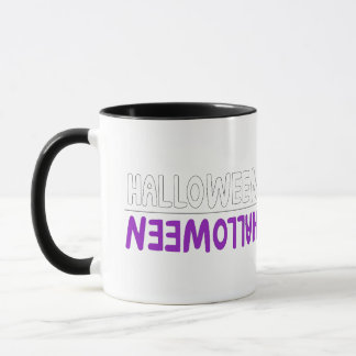 Mug Texte d'Halloween violet dynamique avec énergie en