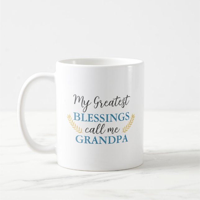 Mug Texte du devis de grand-père amusant personnalisé (Gauche)
