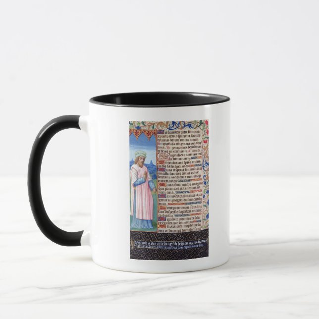 Mug Texte du Magnificat avec un portrait de (Gauche)