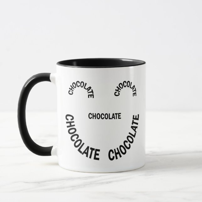 Mug Texte faciale au chocolat (Gauche)