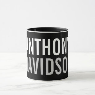 Mug Texte moderne moderne en noir gras