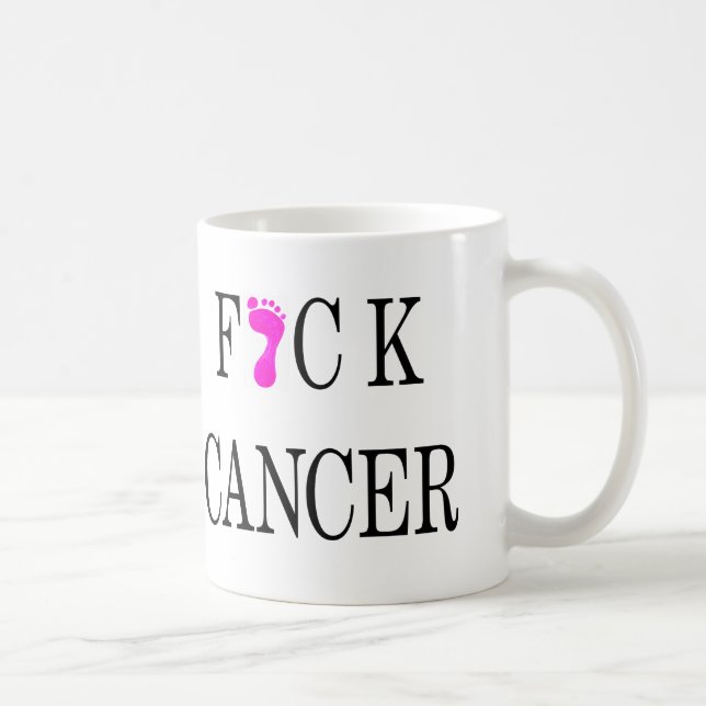 Mug texte mou de cancer de f*ck (Droite)