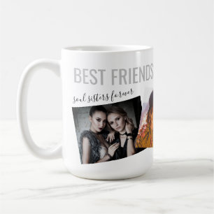 Mug Texte personnalisé 3 Photos Meilleurs amis Collag