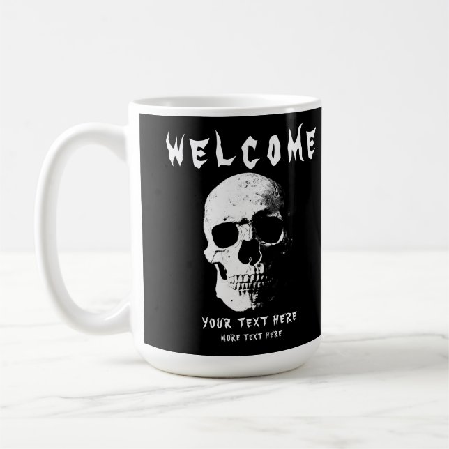 Mug Texte Personnalisé Effrayant Horreur Peur Hallowee (Gauche)