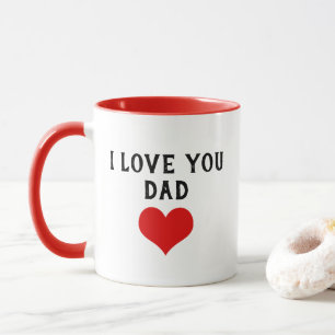 Mug Texte personnalisé 'Je t'aime Papa' avec un cœur r