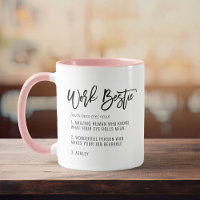 Texte personnalisé Meilleure amie au travail Collè