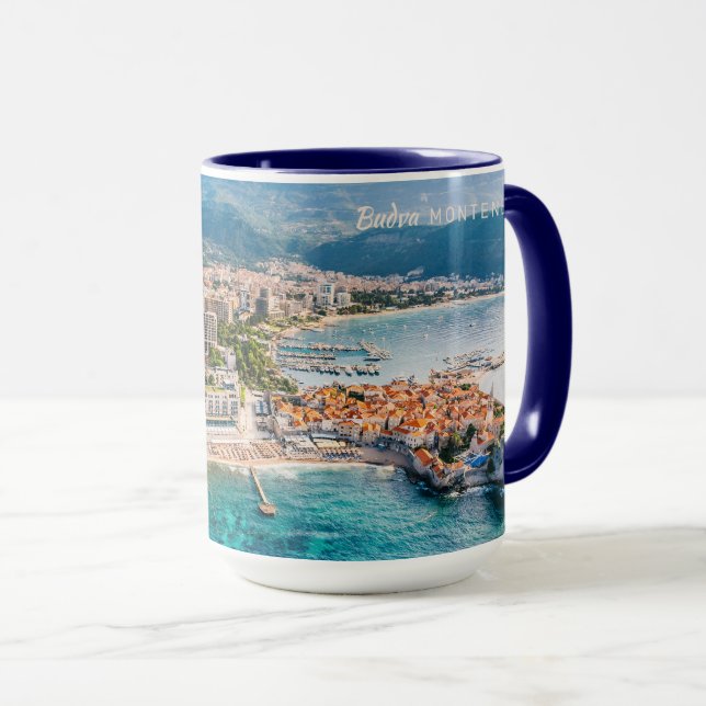 Mug Texte personnalisé Monténégro (Devant droit)