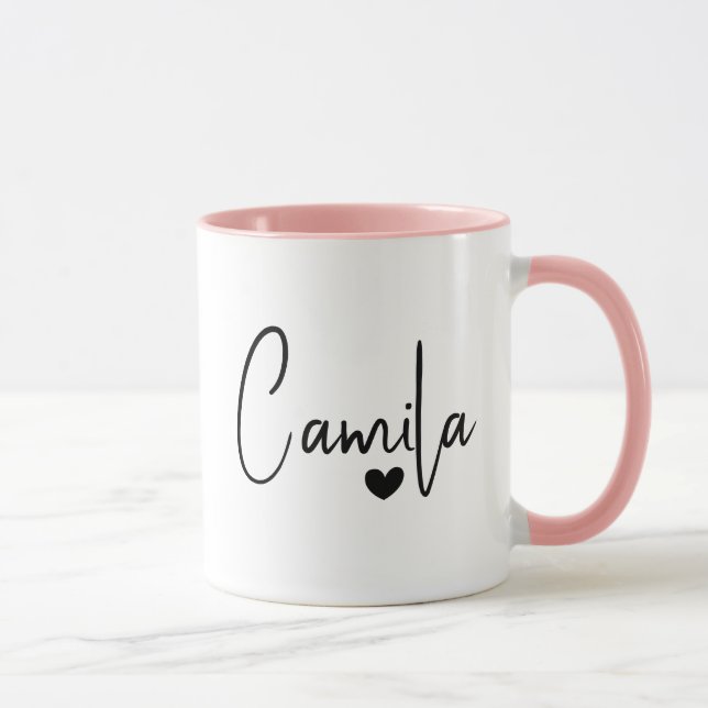 Mug Texte tendance Personnalisé Grand Nom Moderne Appr (Droite)