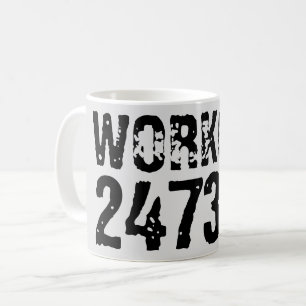 Mug Texte usé et rayé Workout 247365 noir
