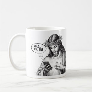 Mug Texter Jésus - JK YOLO BRB