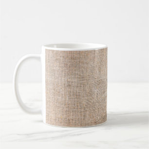 Mug Textile jute texture tissu brun