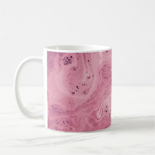 Mug textile rose et noire à fleurs