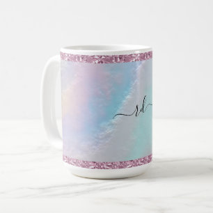 Mug Texture arc-en-ciel Abstraite et cristal rose