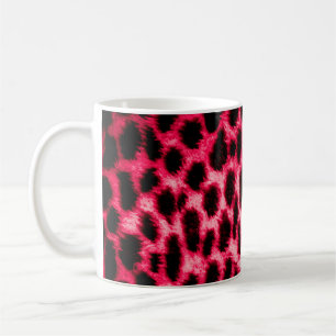 Mug Texture cuir léopard aux couleurs noir et rouge