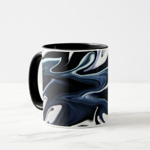 Mug Texture de flux de marbre liquide fluide élégant a