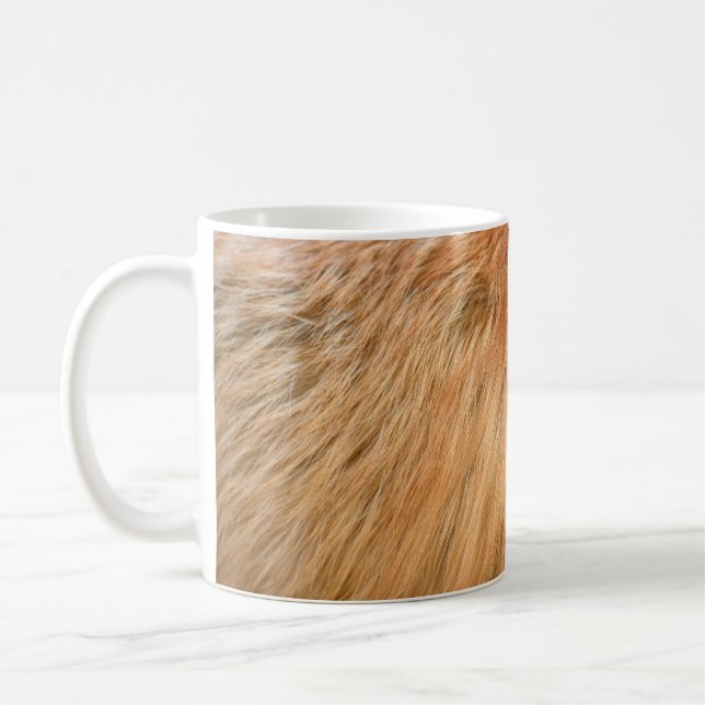 Mug Texture de fourrure de renard rouge (Gauche)