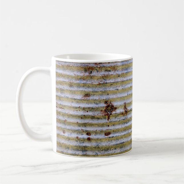Mug texture de grunge de zinc rouille, texture de zinc (Gauche)