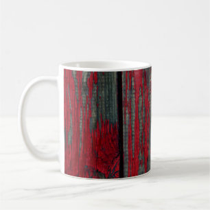 Mug Texture de l'ancienne clôture en bois peinte en ro