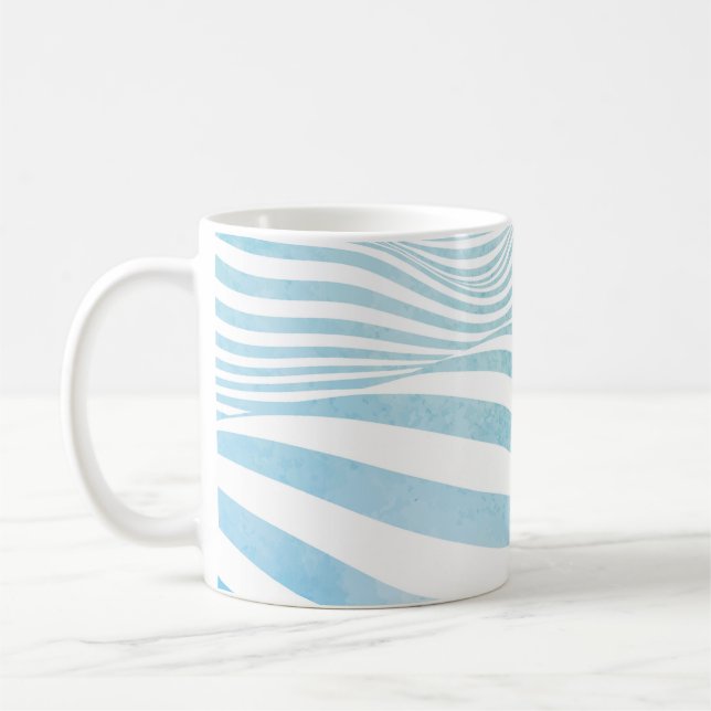 Mug texture de l'eau Abstraite faite à la main peinte  (Gauche)
