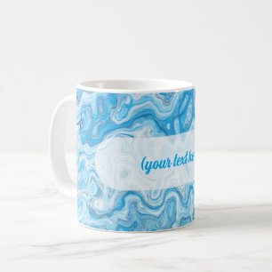 Mug Texture de marbre liquide abstrait bleu glacier gl