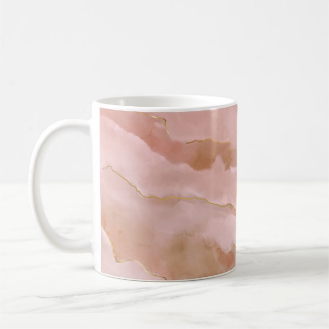 Mug Texture de marbre rose (Gauche)