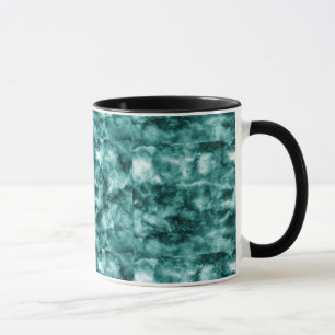 Mug Texture de marbre vert-foncé
