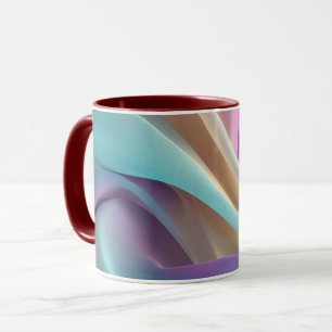 Mug Texture de tissu abstrait dans des tons pastel
