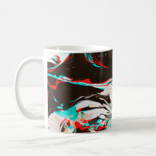 Mug Texture déformée et brillante du surf d'encre marb