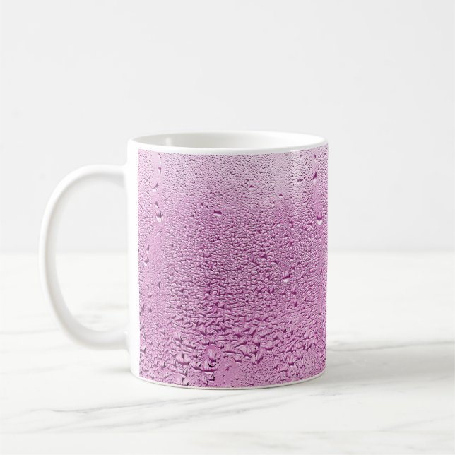 Mug Texture d'une goutte de pluie sur un verre mouillé (Gauche)