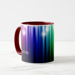 Mug texture étincelante arc-en-ciel    