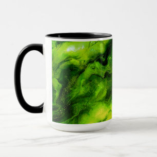 Mug Texture semblable au marbre en vert brillant