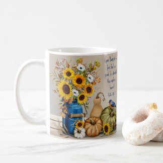 Mug Thanksgiving automne tournesol floral