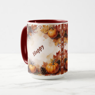 Mug Thanksgiving Golden Modern Autumn Collection