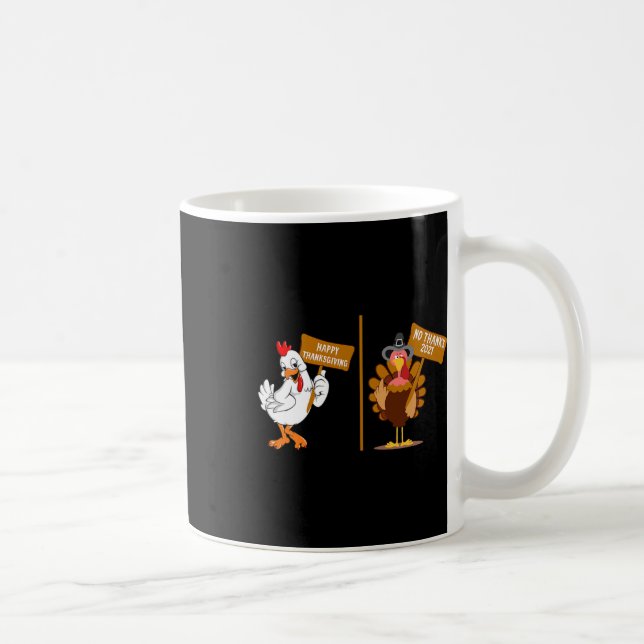 Mug Thanksgiving Turkey No Thanks Grumpy Halloween Fun (Droite)