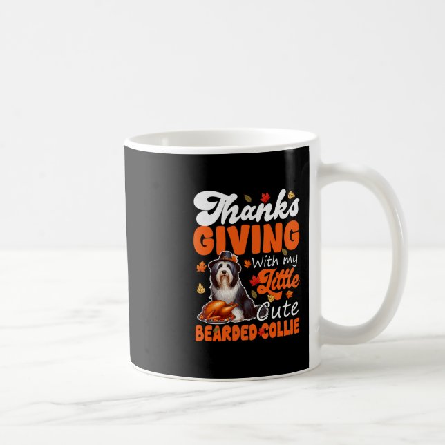 Mug Thanksgiving With My Cute Bearded Collie Roasted T (Droite)