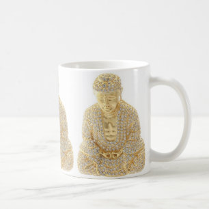 Mug Thé café Bouddha en pierre dorée