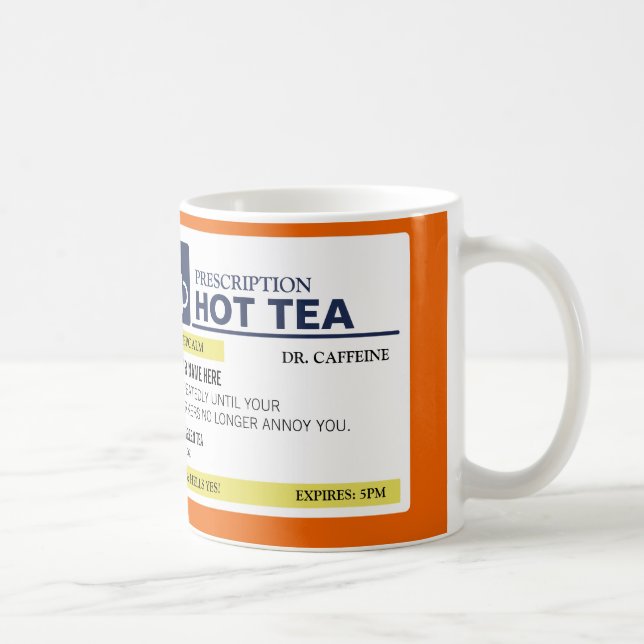 Mug Thé chaud de prescription drôle (Droite)