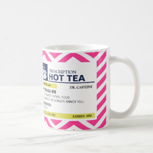 Mug Thé chaud de prescription drôle avec le monogram