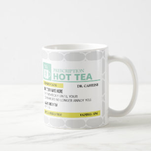 Mug Thé chaud de prescription drôle avec le monogramme